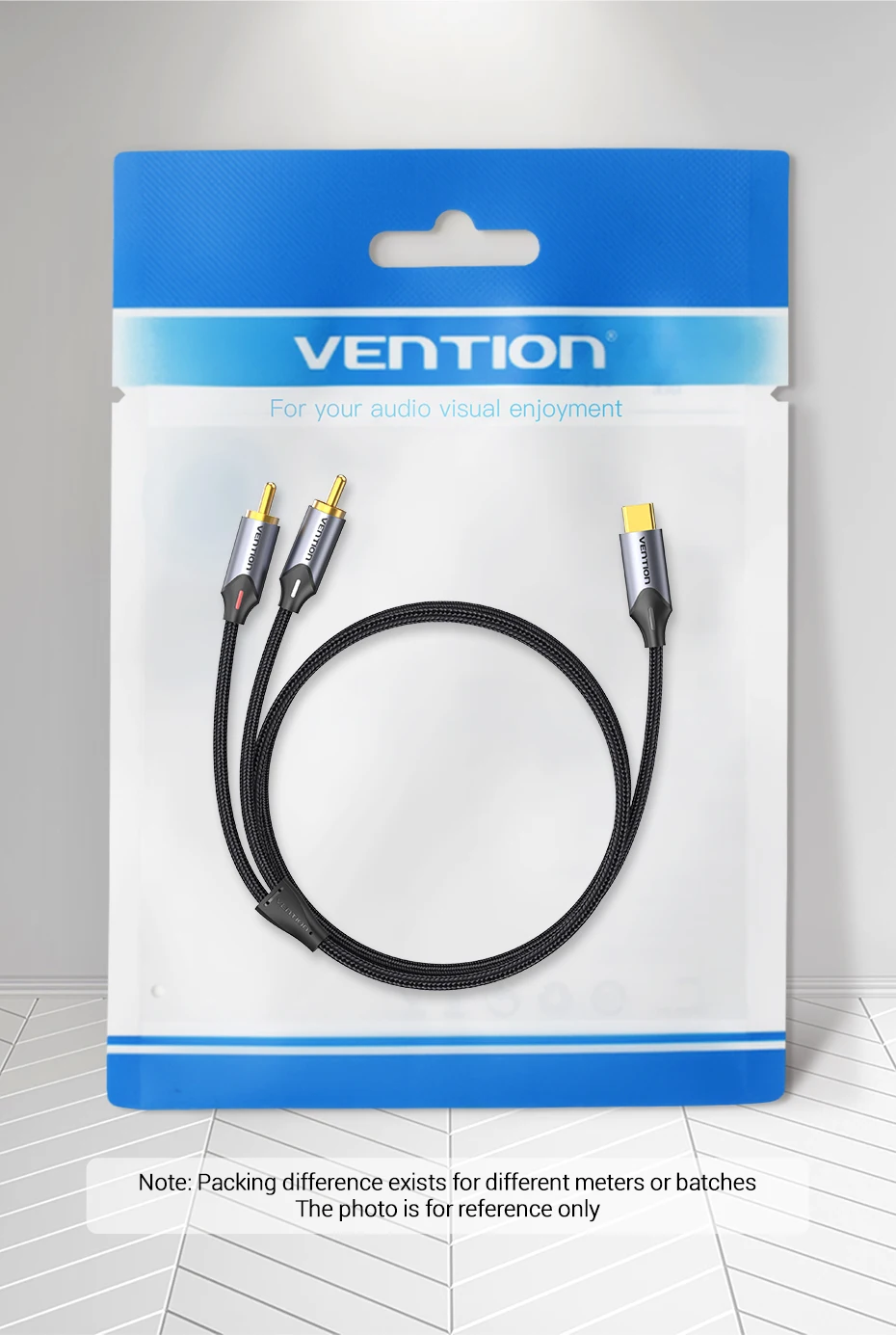 Vention USB C to RCA Audio Cable Type C to 2 RCA Cable for Speaker Amplifier Huawei Xiaomi Laptop 1m 2m 3m USB C Splitter RCA Y