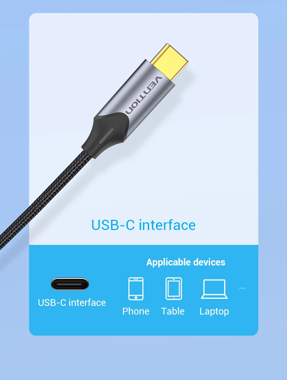 Vention USB C to RCA Audio Cable Type C to 2 RCA Cable for Speaker Amplifier Huawei Xiaomi Laptop 1m 2m 3m USB C Splitter RCA Y