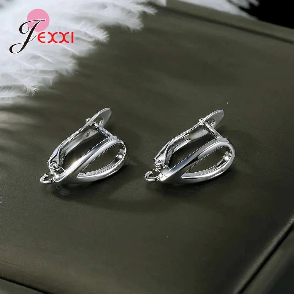 Drop Shipping Genuine 925 Sterling Silver Earrings Findings For DIY Jewelry Accessory High Quality Women Girls Jewelry Component