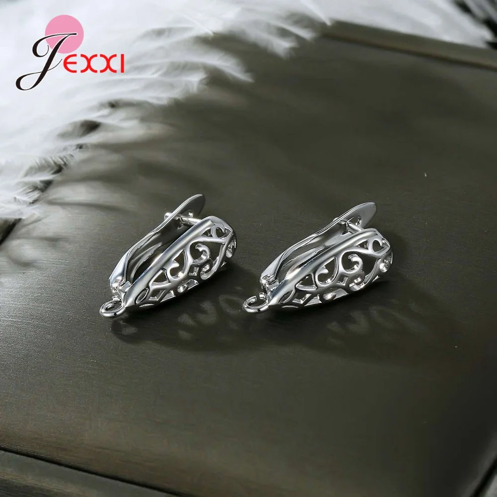 Drop Shipping Genuine 925 Sterling Silver Earrings Findings For DIY Jewelry Accessory High Quality Women Girls Jewelry Component