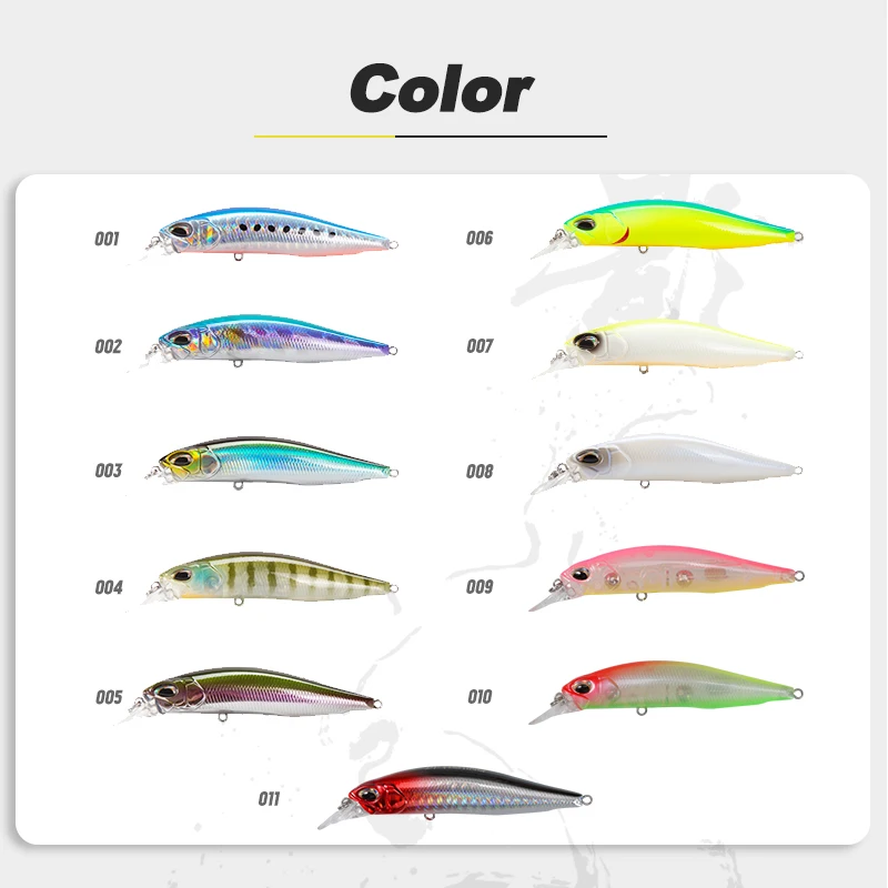 D1 Suspending Jerkbait Hover Fry Fishing Lure 65mm 5g 77mm 8.4g Sinking Bait Artificial Wobblers For Pike Bass Tackle DT5010