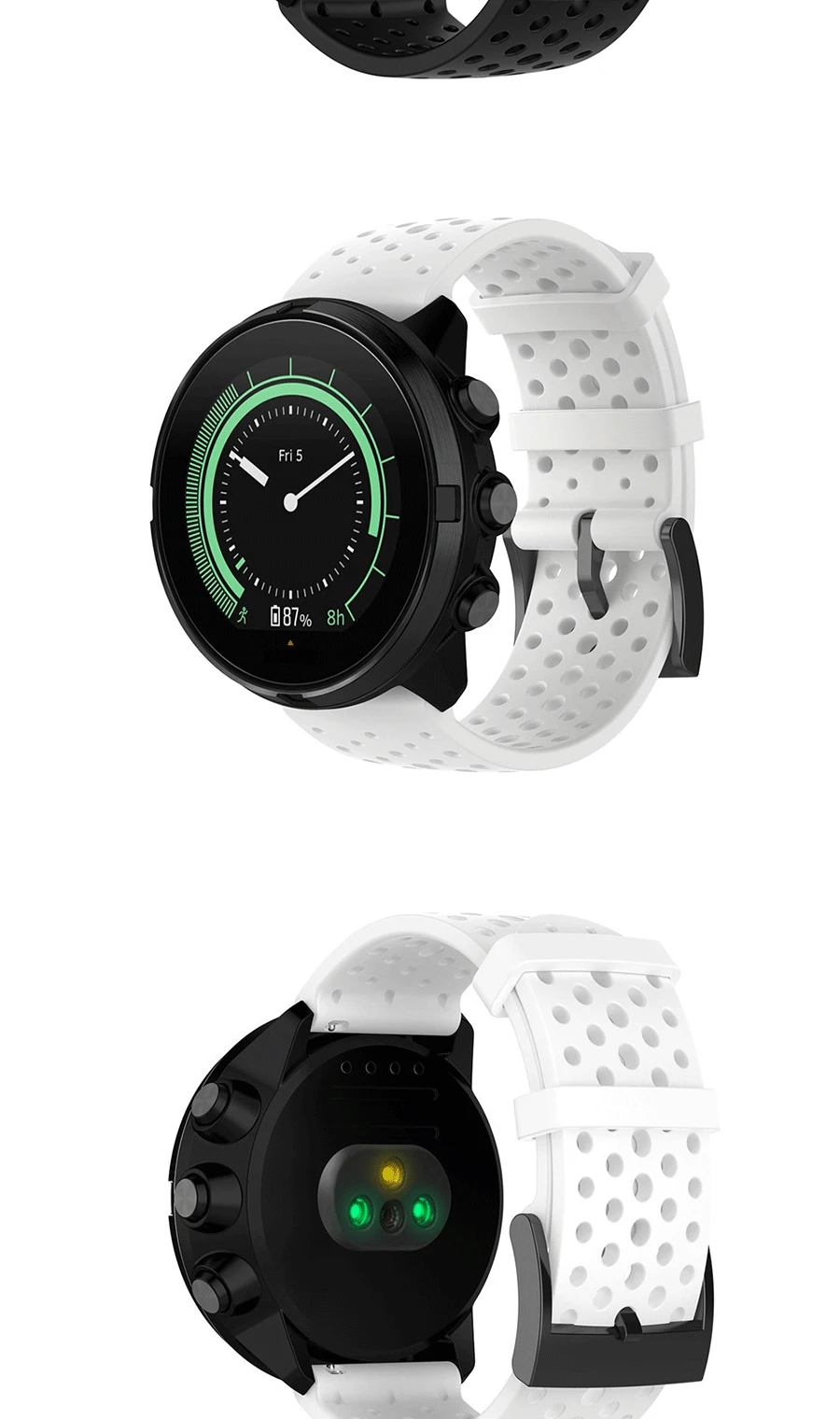 Silicone Watchband Strap for Suunto Spartan Sport Wrist HR for Suunto 9/9 Baro/Suunto 7/ D5 Watch 24mm Replacement Band Bracelet