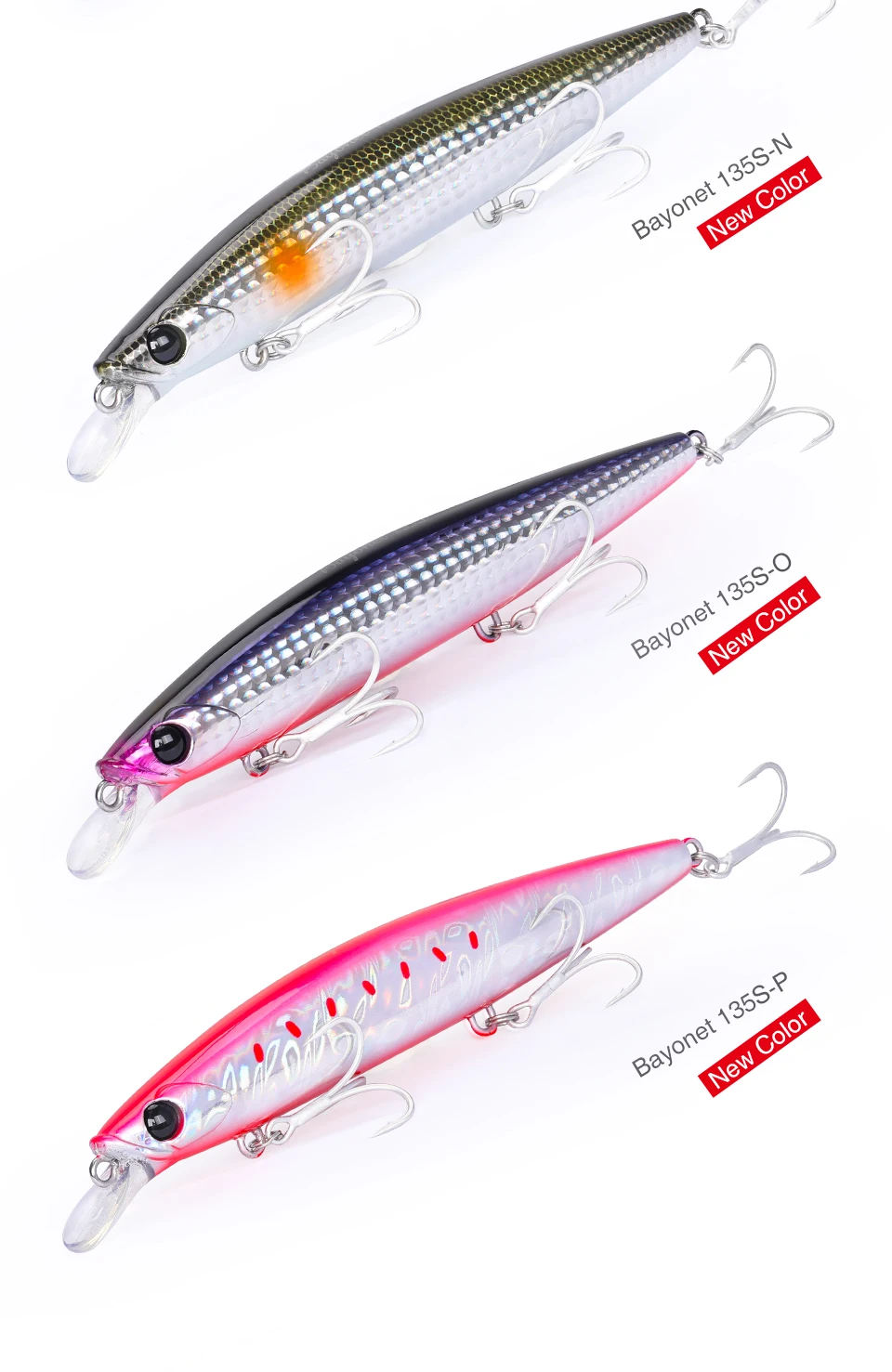 TSURINOYA 135mm 26.4g Ultra Long Casting 135S Saltwater Sinking Minnow BAYONET Tungaten Weight Fishing Lure Seabass Hard Bait