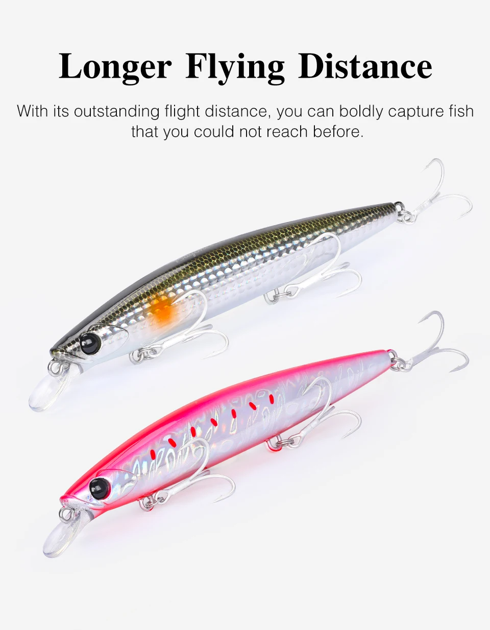 TSURINOYA 135mm 26.4g Ultra Long Casting 135S Saltwater Sinking Minnow BAYONET Tungaten Weight Fishing Lure Seabass Hard Bait