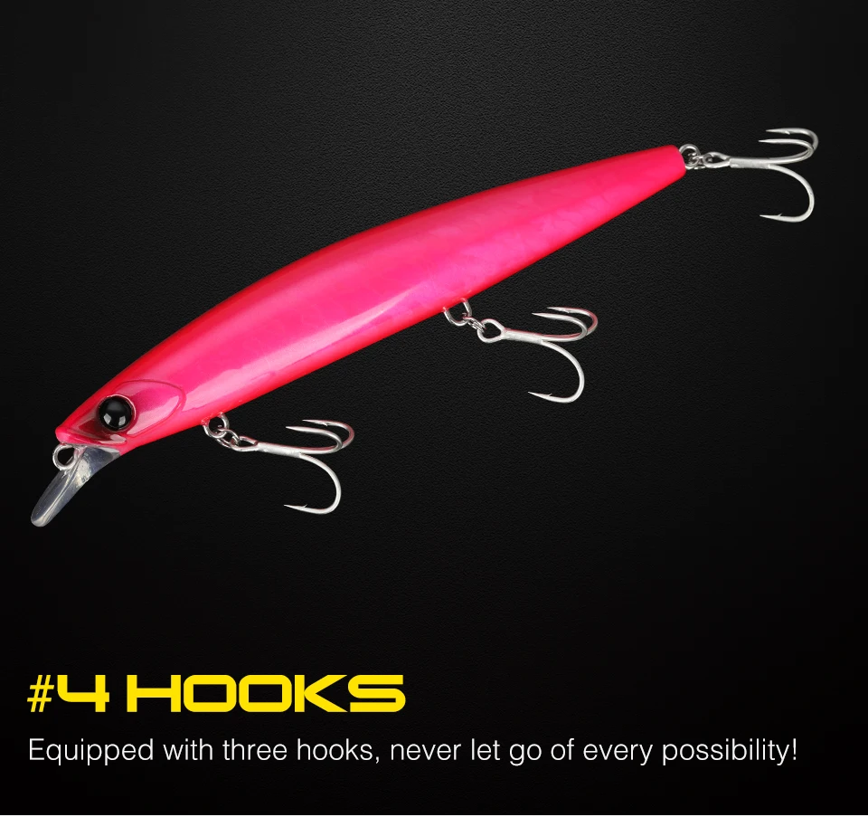 TSURINOYA 135mm 26.4g Ultra Long Casting 135S Saltwater Sinking Minnow BAYONET Tungaten Weight Fishing Lure Seabass Hard Bait