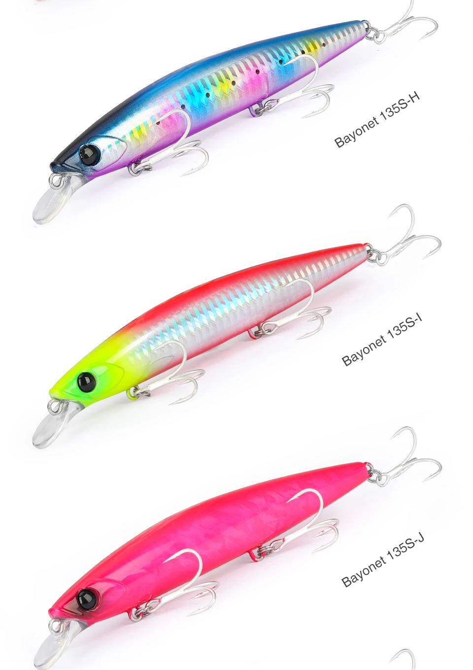 TSURINOYA 135mm 26.4g Ultra Long Casting 135S Saltwater Sinking Minnow BAYONET Tungaten Weight Fishing Lure Seabass Hard Bait
