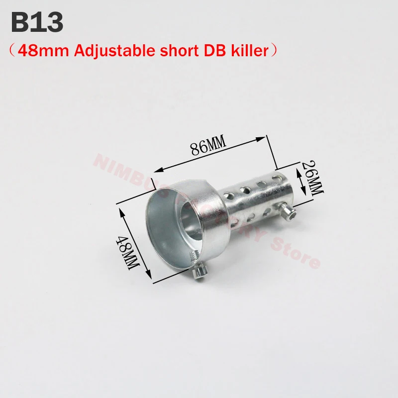 35mm 42mm 45mm 48mm 60mm Exhaust Muffler Adjustable DB Killer Silencer Reduce Noise Sound Eliminator for Akrapovic for SC for AR