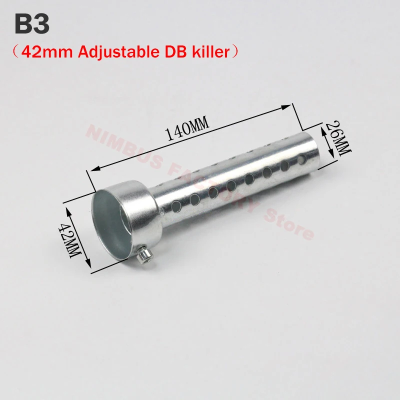 35mm 42mm 45mm 48mm 60mm Exhaust Muffler Adjustable DB Killer Silencer Reduce Noise Sound Eliminator for Akrapovic for SC for AR
