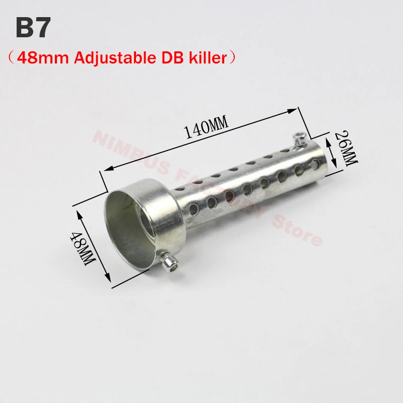 35mm 42mm 45mm 48mm 60mm Exhaust Muffler Adjustable DB Killer Silencer Reduce Noise Sound Eliminator for Akrapovic for SC for AR