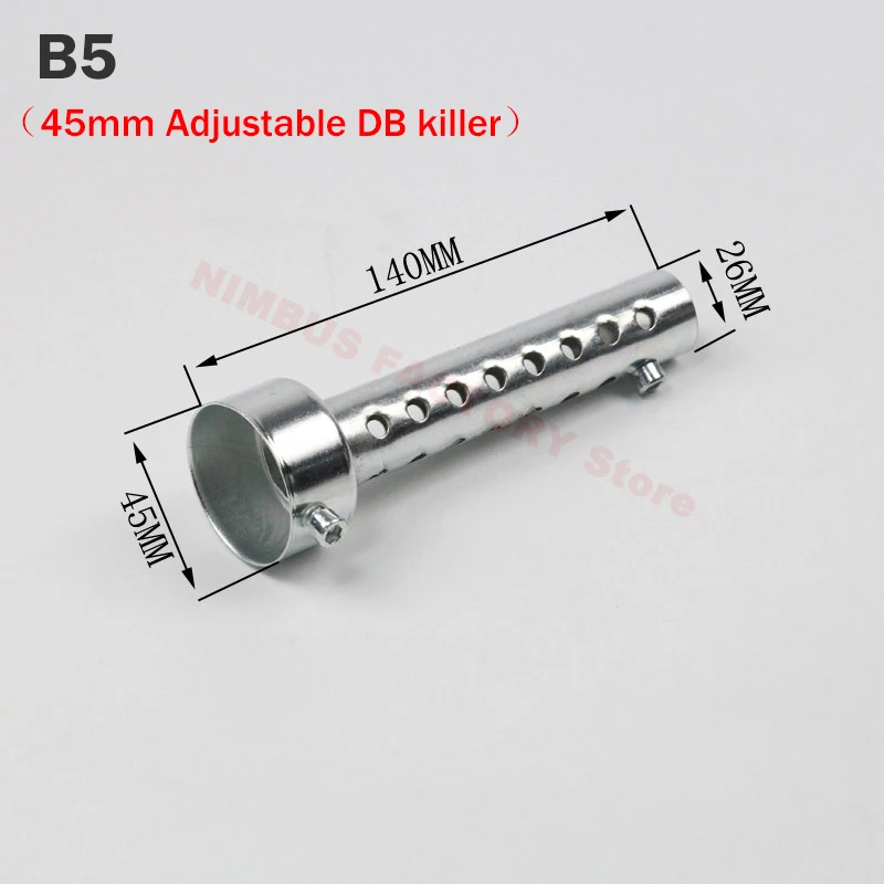 35mm 42mm 45mm 48mm 60mm Exhaust Muffler Adjustable DB Killer Silencer Reduce Noise Sound Eliminator for Akrapovic for SC for AR