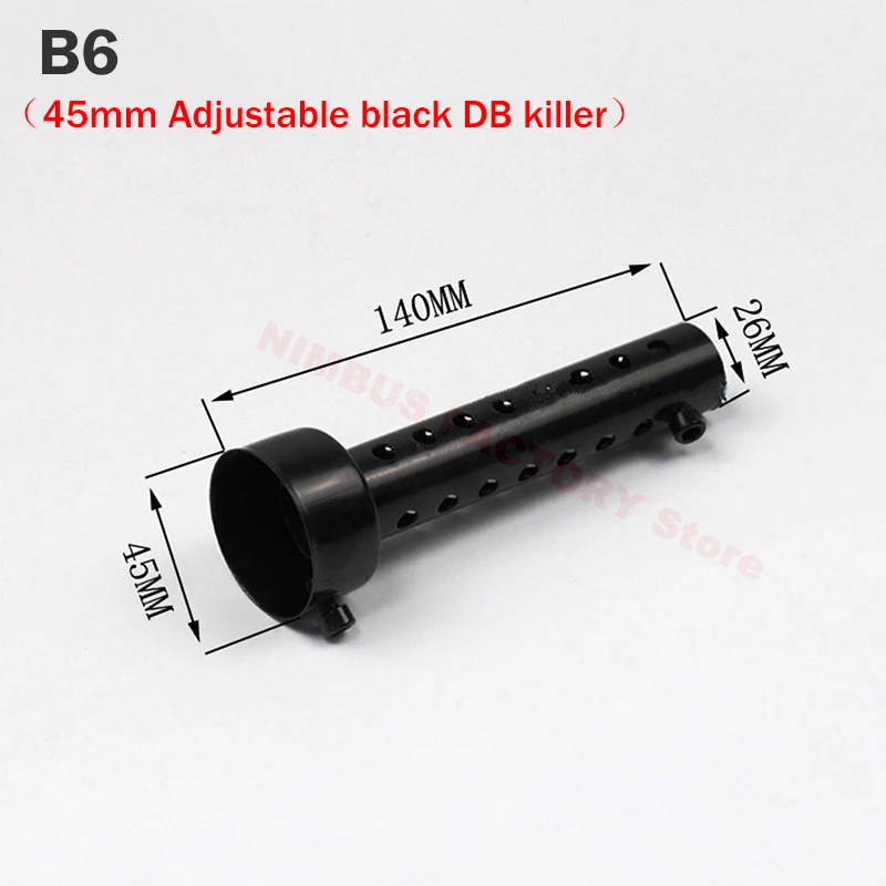 35mm 42mm 45mm 48mm 60mm Exhaust Muffler Adjustable DB Killer Silencer Reduce Noise Sound Eliminator for Akrapovic for SC for AR