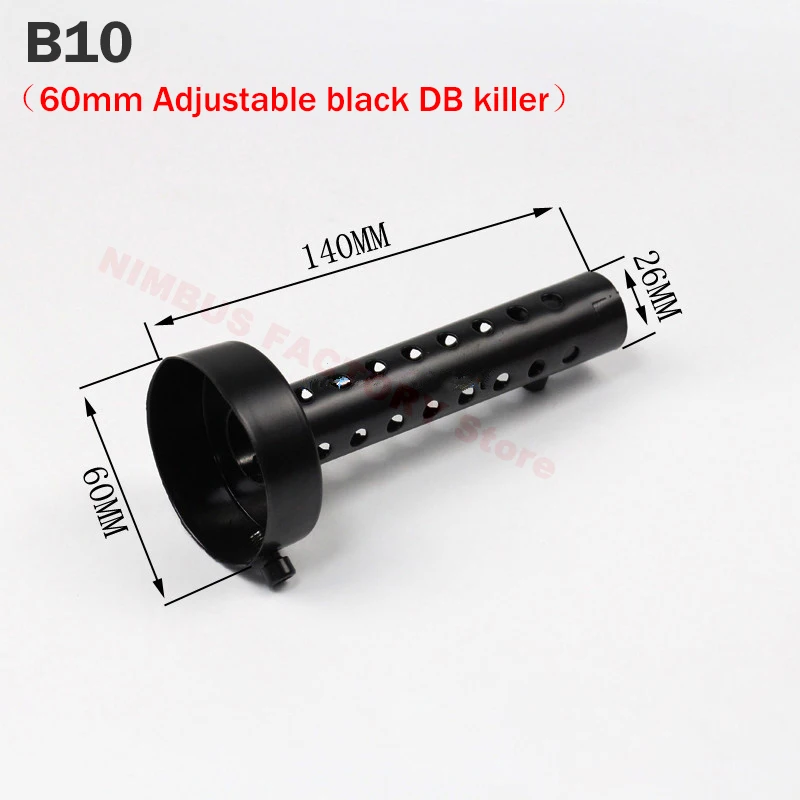 35mm 42mm 45mm 48mm 60mm Exhaust Muffler Adjustable DB Killer Silencer Reduce Noise Sound Eliminator for Akrapovic for SC for AR