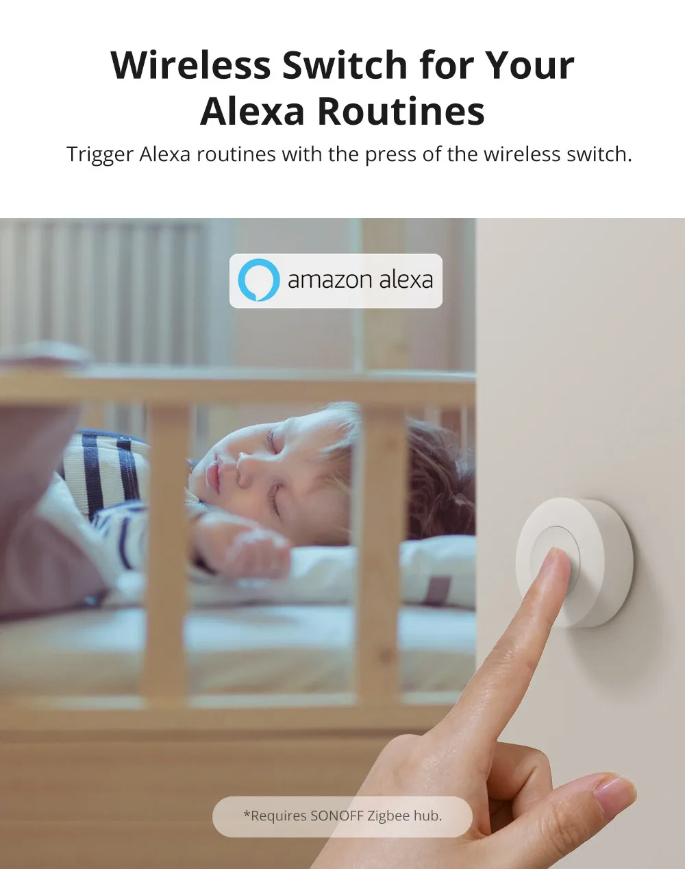 SONOFF SNZB-01P Wireless Smart Zigbee Switch Custom Button Action Zigbee 3.0 Smart Switch Work with Zigbee Hub Alexa Google Home
