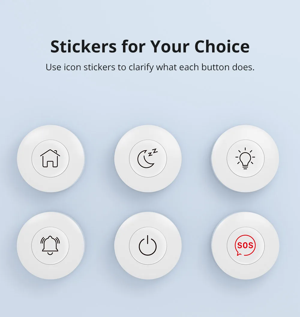 SONOFF SNZB-01P Wireless Smart Zigbee Switch Custom Button Action Zigbee 3.0 Smart Switch Work with Zigbee Hub Alexa Google Home