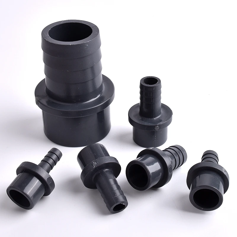 O.D 32/40/50/63-14/20/30/40/50/60mm Big Size UPVC Pagoda Connector Garden Irrigation Pipe Soft Hose Adapter Joint Accessories