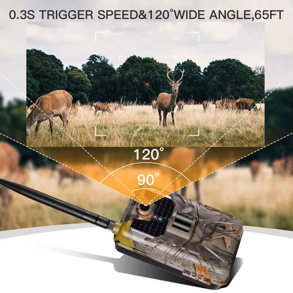 Wildlife Trail Camera Photo Traps Night Vision 2G SMS MMS SMTP Email Cellular Hunting Cameras HC900M Surveillance