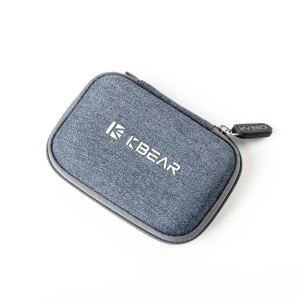 KBEAR High-end Fabric Case Earphone Headset Accessories Portable Earbuds Case Storage Package Bag With TRI I3 Pro Headphone IEM