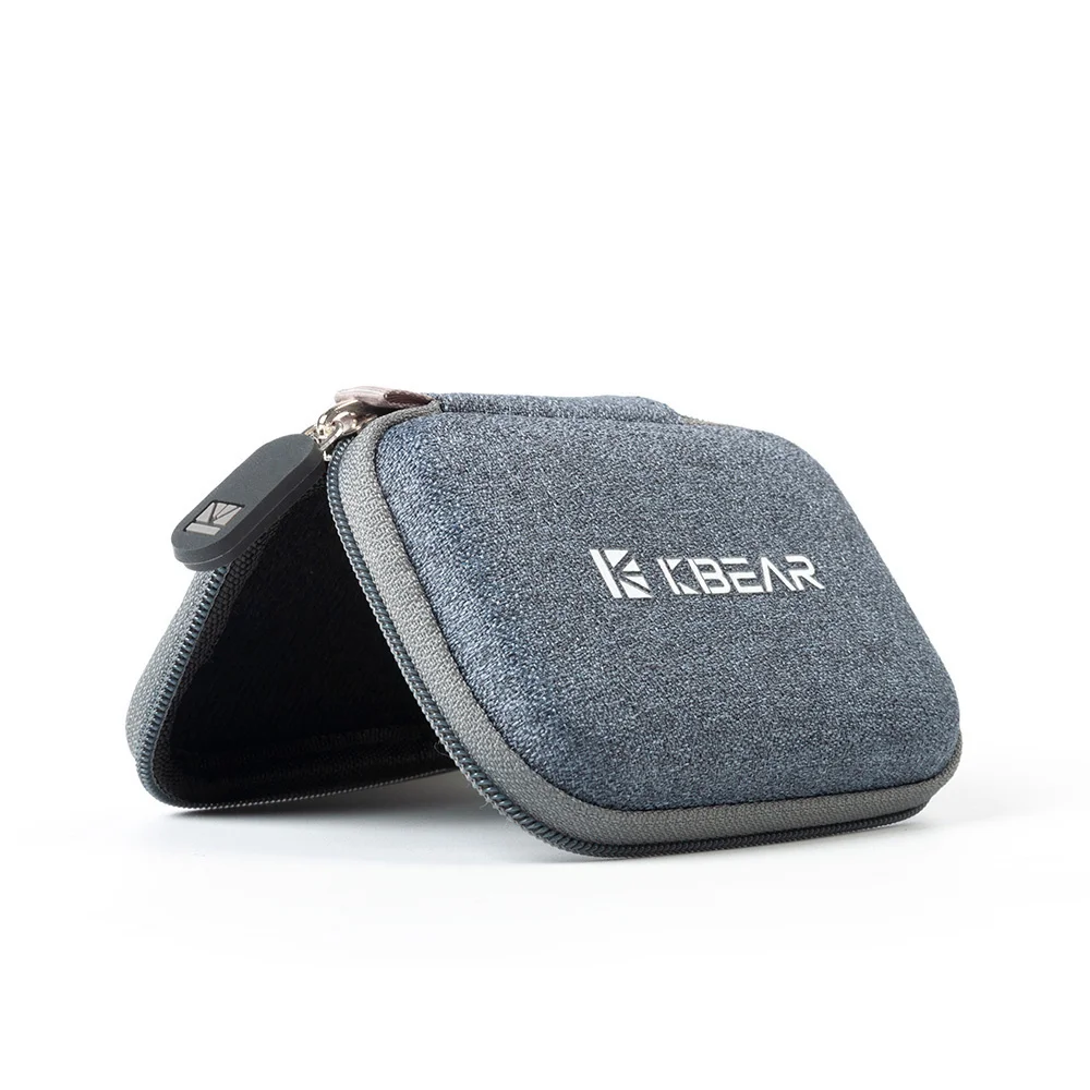 KBEAR High-end Fabric Case Earphone Headset Accessories Portable Earbuds Case Storage Package Bag With TRI I3 Pro Headphone IEM