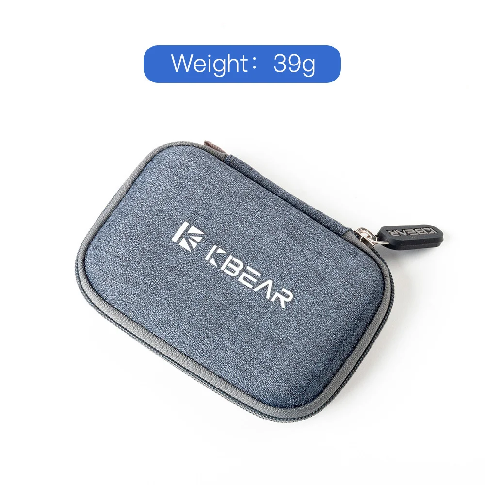 KBEAR High-end Fabric Case Earphone Headset Accessories Portable Earbuds Case Storage Package Bag With TRI I3 Pro Headphone IEM