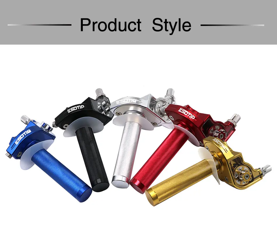Alconstar- CNC Aluminum Adjustable Motorcycle Motorbike Throttle Grips Settle Quick Twister Gas Dirt Pit Bikes ATV UTV