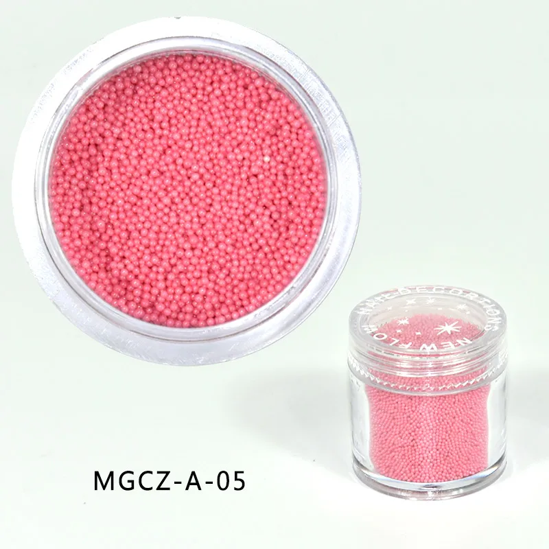 1 Bottle Caviar Nail Art Beads Decoration 24 Colors Micro Round Ball 0.6-1mm Nail Crystal Glass Beads 3D Nail Rhinestones #PG8/6