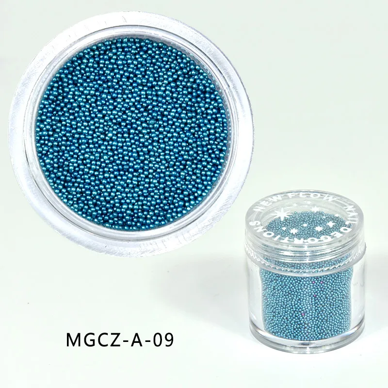 1 Bottle Caviar Nail Art Beads Decoration 24 Colors Micro Round Ball 0.6-1mm Nail Crystal Glass Beads 3D Nail Rhinestones #PG8/6