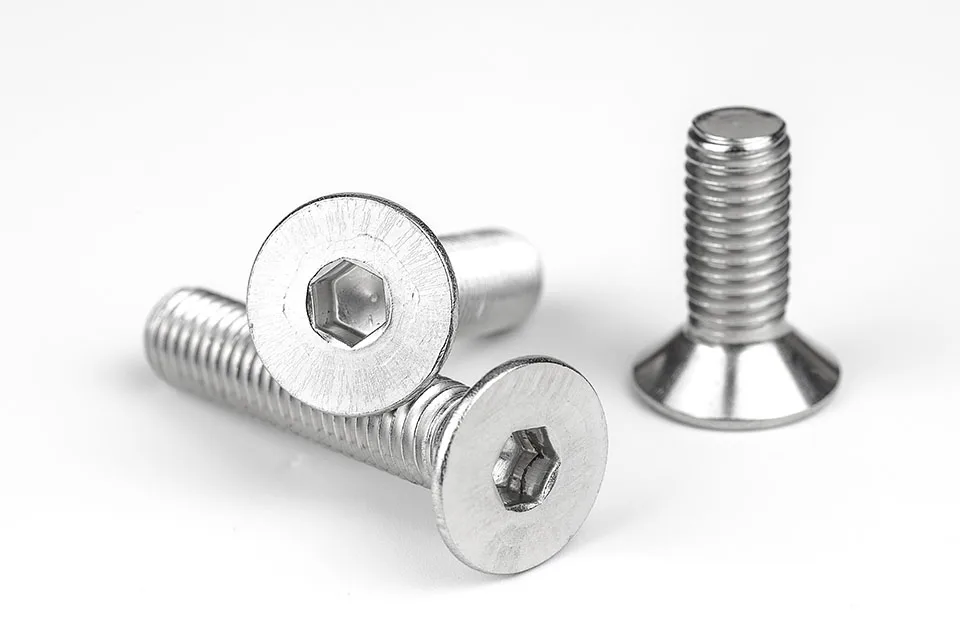 NINDEJIN 2-50pcs M2 M2.5 M3 M4 M5 M6 M8 M10 Stainless Steel Hexagon Hex Socket Countersunk Flat Head Screw Allen Bolts DIN7991