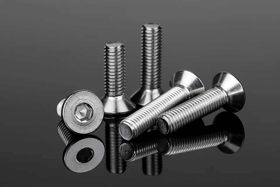 NINDEJIN 2-50pcs M2 M2.5 M3 M4 M5 M6 M8 M10 Stainless Steel Hexagon Hex Socket Countersunk Flat Head Screw Allen Bolts DIN7991
