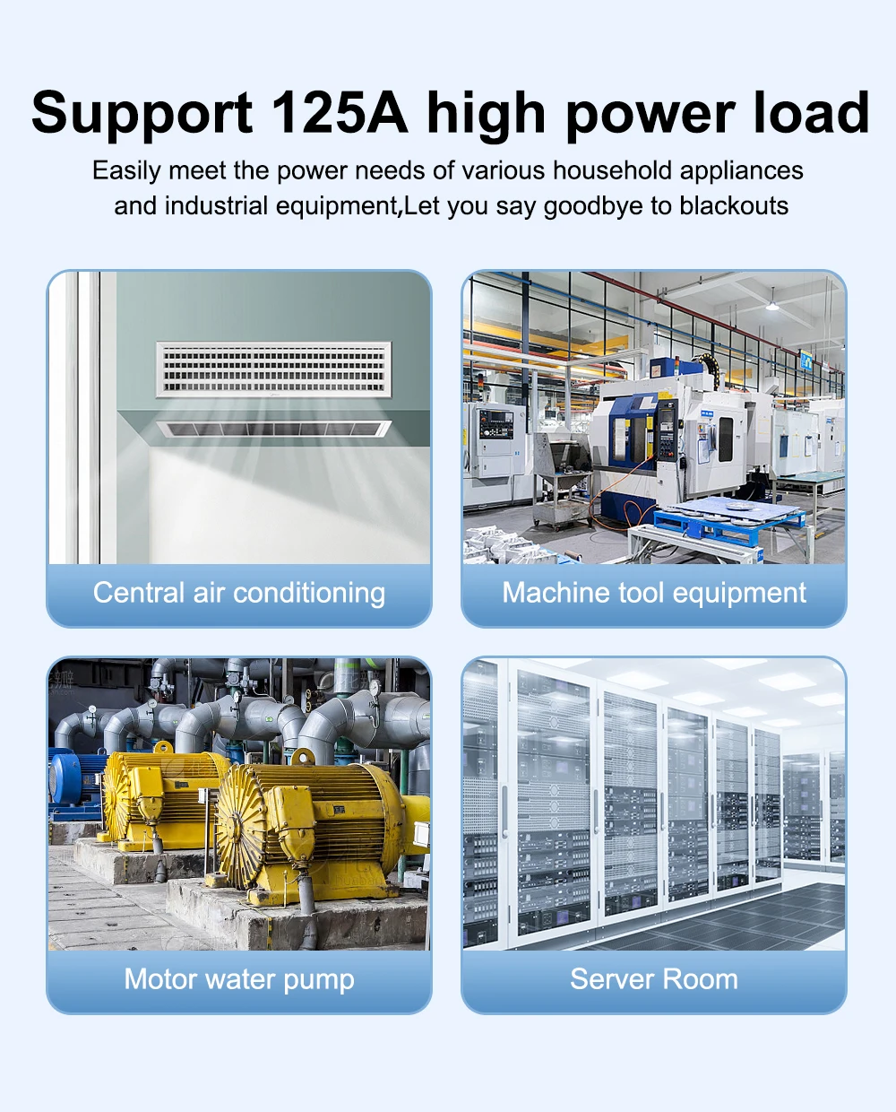 TOMZN Single Phase Din Rail ATS PV Inverter Dual Power Automatic Transfer Selector Switches Uninterrupted 2P 63A 100A 125A