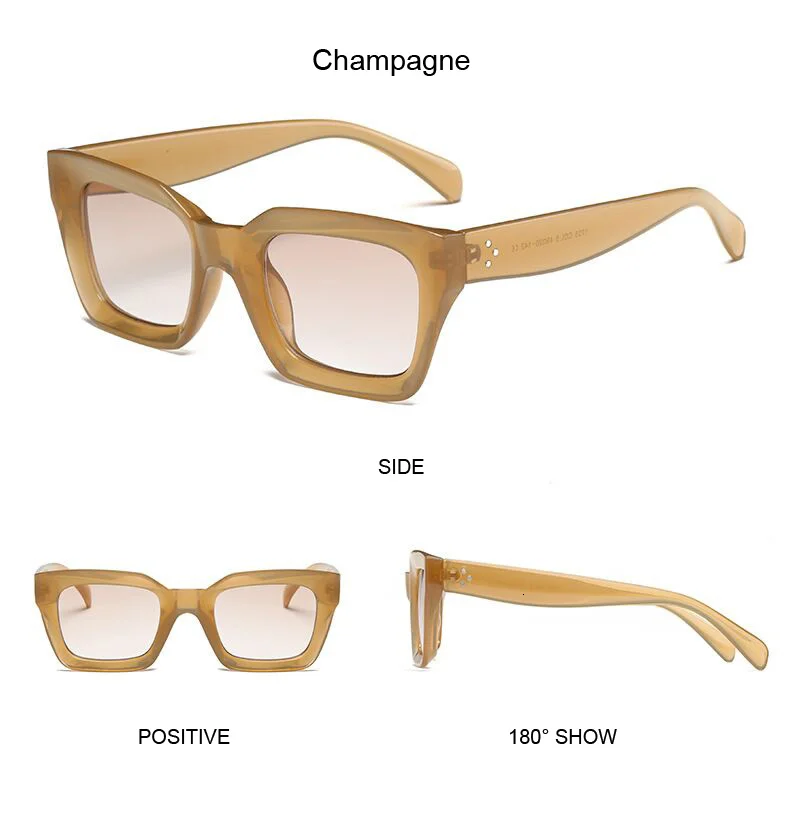 New Fashion Woman Luxury Brand Square Sunglasses Ladies Vintage Oversized Sun Glasses Female Big Frame Uv400 Shades Black