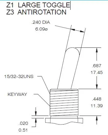 SH T80-T Z1 Series Large Long Handle 12mm Panel Mount Mini Toggle Switch 5A 125VAC