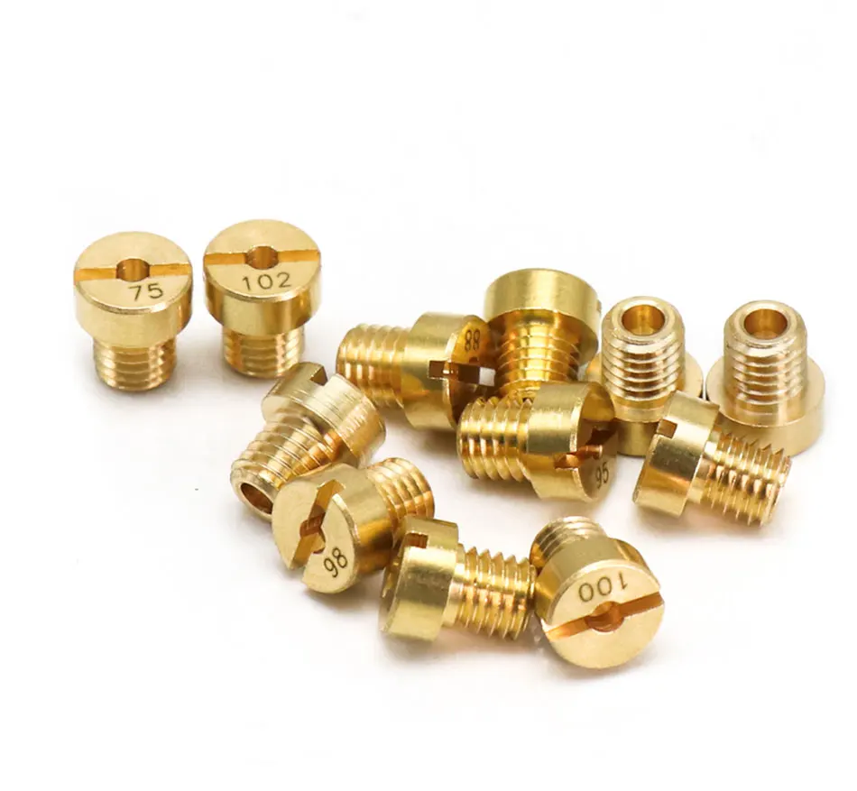 ZSDTRP 10pcs/12pcs Main Jet M5 for Dellorto Carburetor SHA SHB UA UB PHBG VHB-CS VHBT-CS #30-135 PHBG Idle Pilot Jet