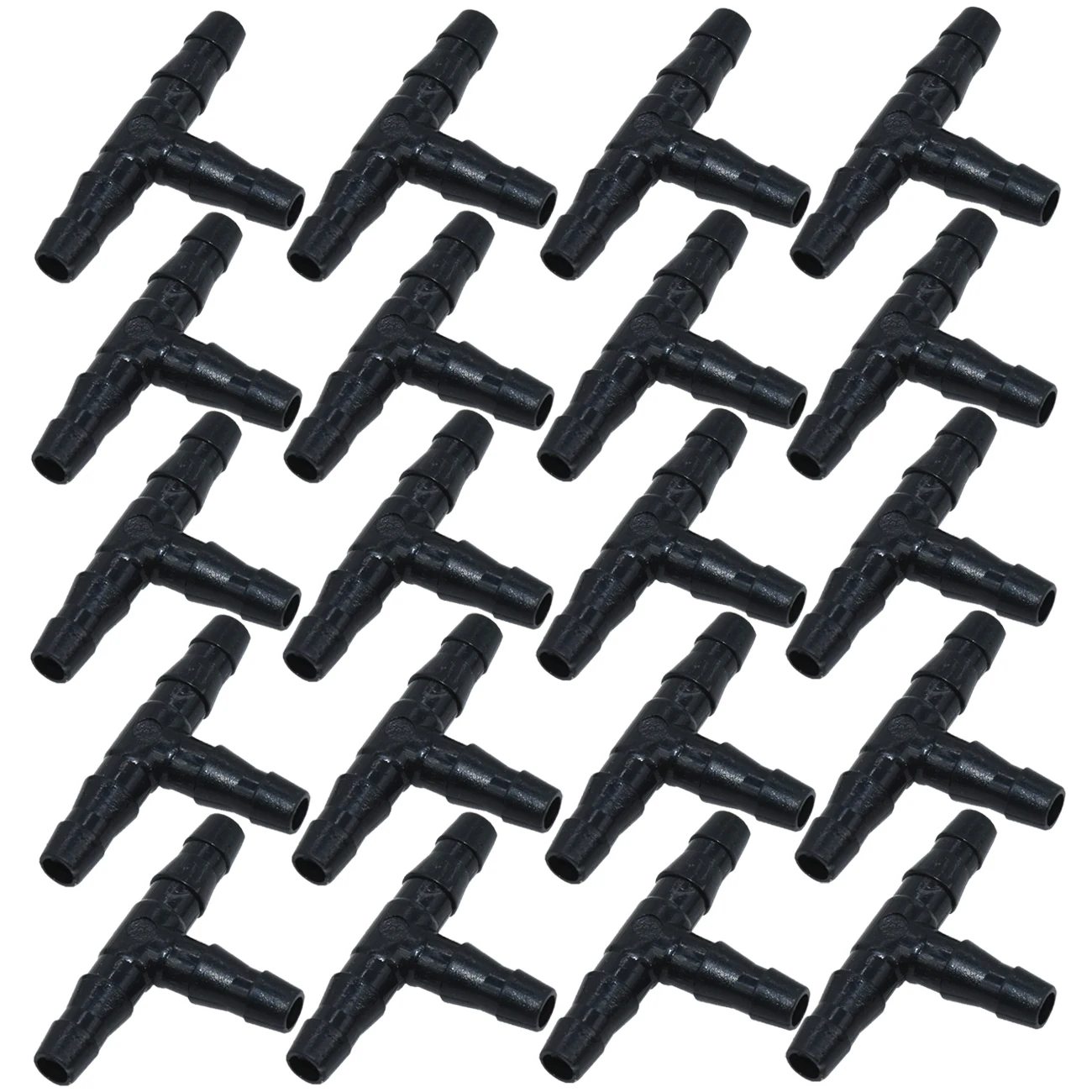 SPRYCLE 20-100PCS 1/4 Inch Connector Joint Tee Drip Irrigation Dripper Watering Garden Tools for 4mm/7mm Pipe Hose Greenhouse