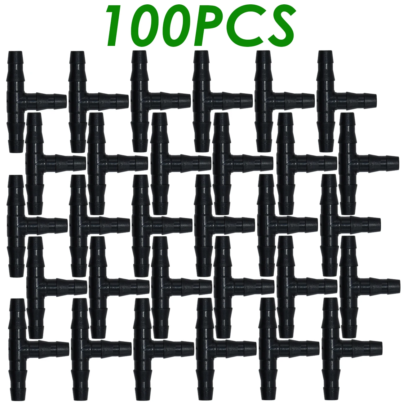 SPRYCLE 20-100PCS 1/4 Inch Connector Joint Tee Drip Irrigation Dripper Watering Garden Tools for 4mm/7mm Pipe Hose Greenhouse
