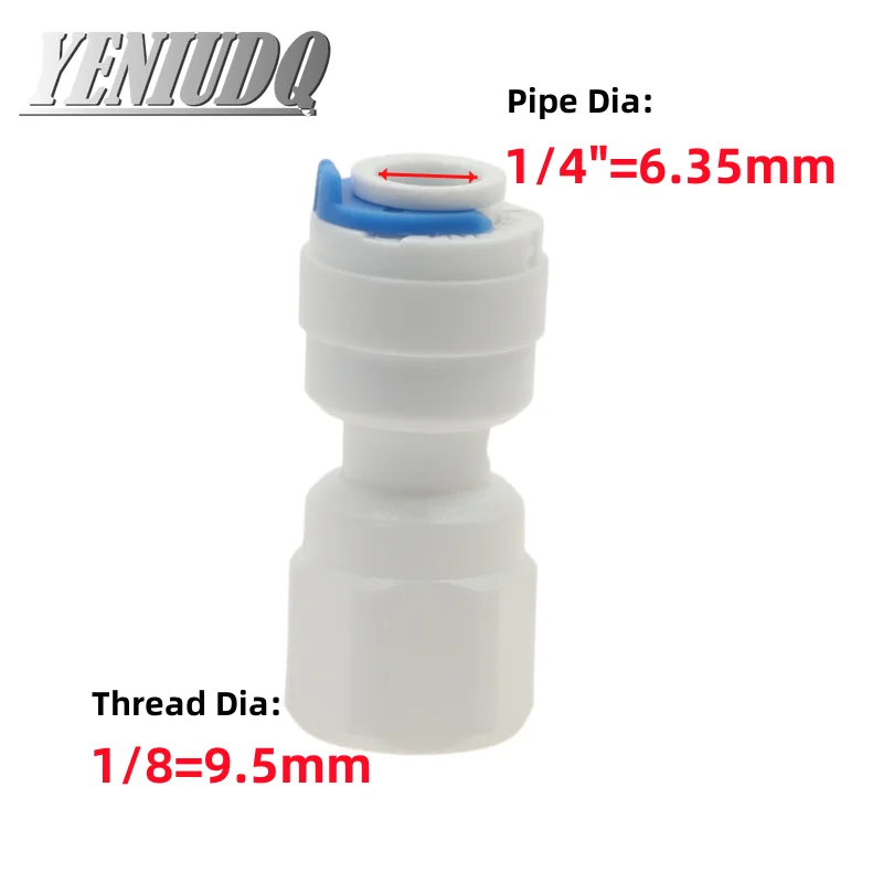 Fit for 1/4" 3/8" OD Tube Pushfit To BSP Female Thread Pipe Quick Connector Fitting Aquarium Reverse Osmosis RO Water Dispenser