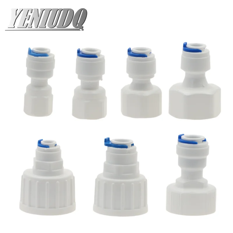Fit for 1/4" 3/8" OD Tube Pushfit To BSP Female Thread Pipe Quick Connector Fitting Aquarium Reverse Osmosis RO Water Dispenser