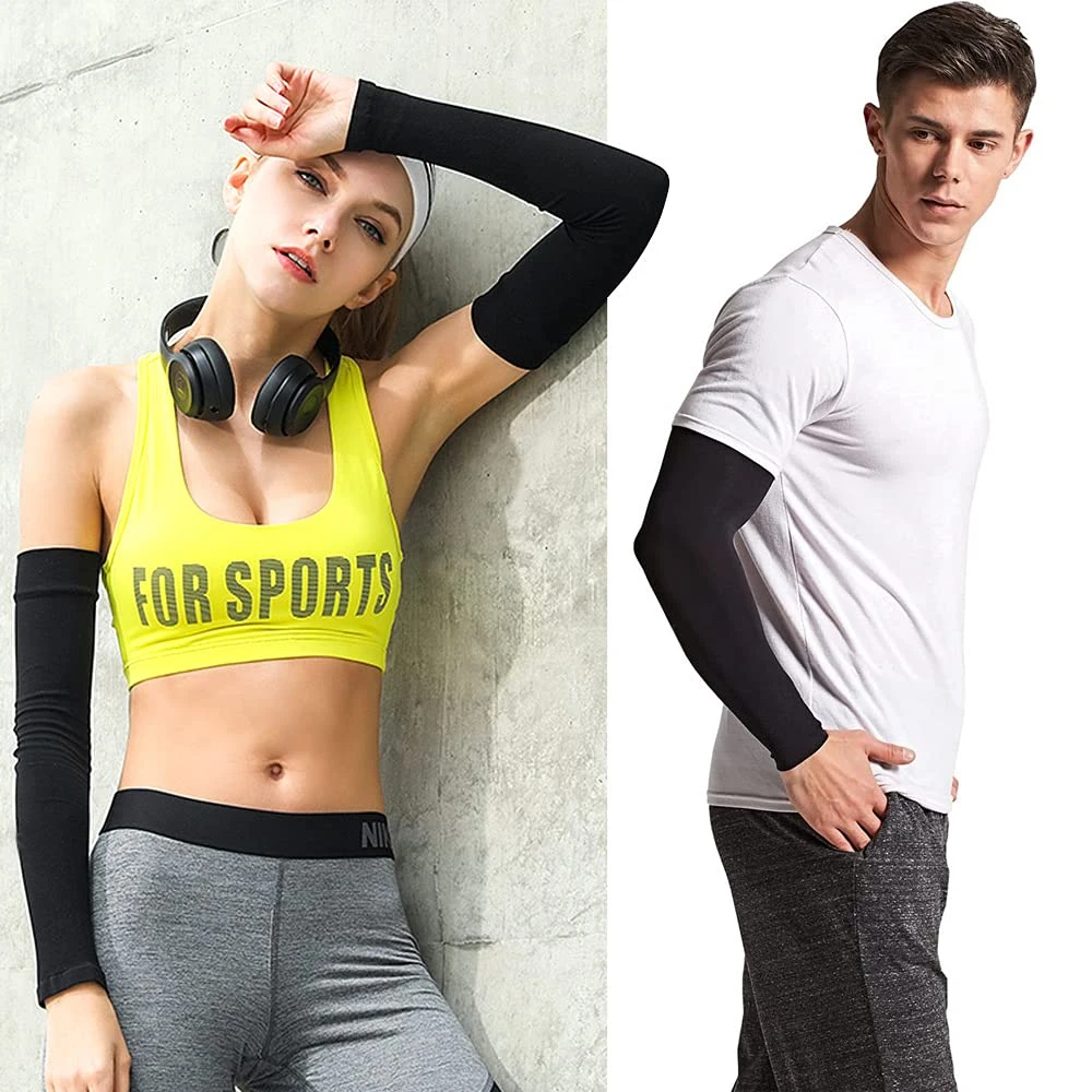 BraceTop 1 PC Sports Cooling Arm Sleeves for Men Women, Outdoor UV Protection Sleeves for Basketball Football Volleyball Cycling