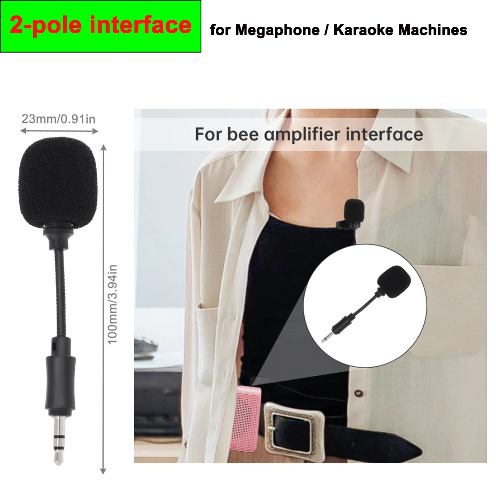 Mini 3.5mm Jack Flexible Capacitance Microphone Mic for Mobile Phone PC Laptop Notebook