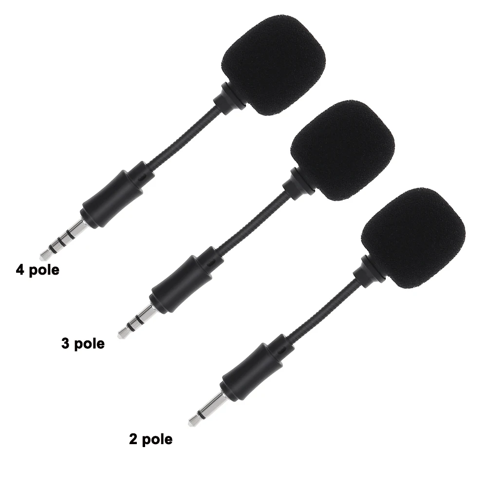 Mini 3.5mm Jack Flexible Capacitance Microphone Mic for Mobile Phone PC Laptop Notebook