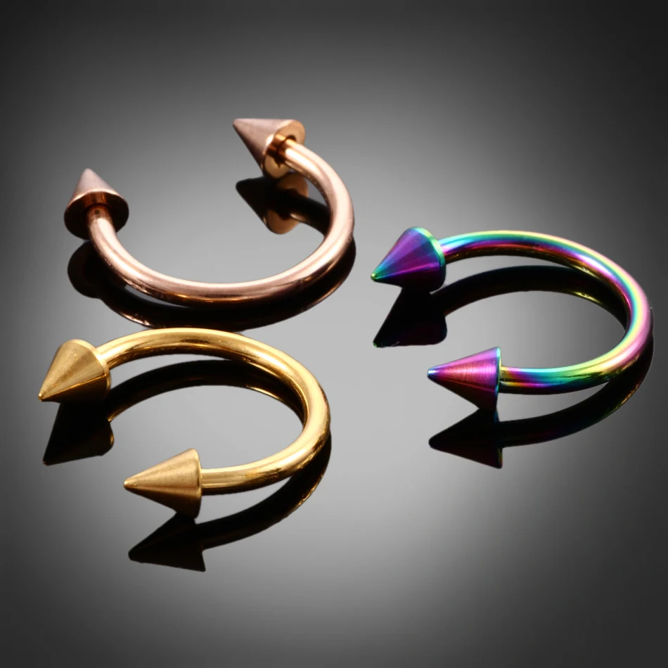 1PC Hot Sale Nose Horseshoe Ring Nose Septum Ring G23 Titanium Circular Piercing Ear Cartilage Tragus Body Jewelry Piercing