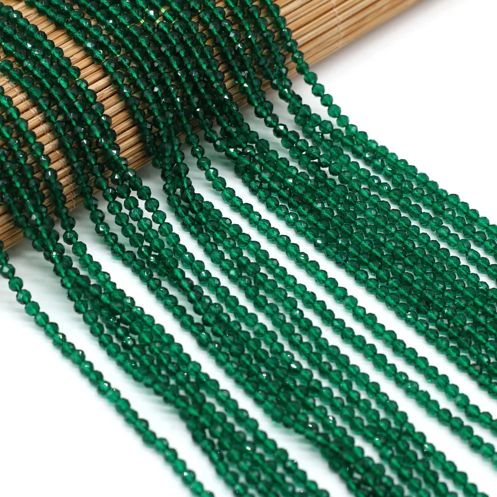 125 Pieces Spinel Beads Crystal Beads Loose DIY Jewelry Making Bracelet Necklace Accessories 3mm Length 38cm