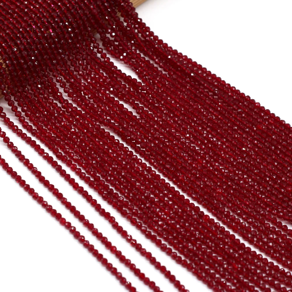 125 Pieces Spinel Beads Crystal Beads Loose DIY Jewelry Making Bracelet Necklace Accessories 3mm Length 38cm