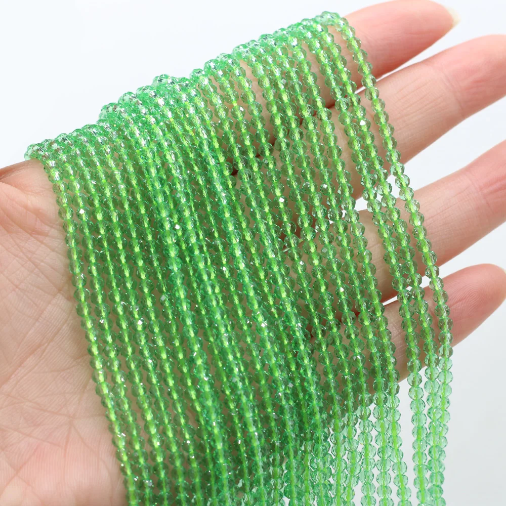 125 Pieces Spinel Beads Crystal Beads Loose DIY Jewelry Making Bracelet Necklace Accessories 3mm Length 38cm