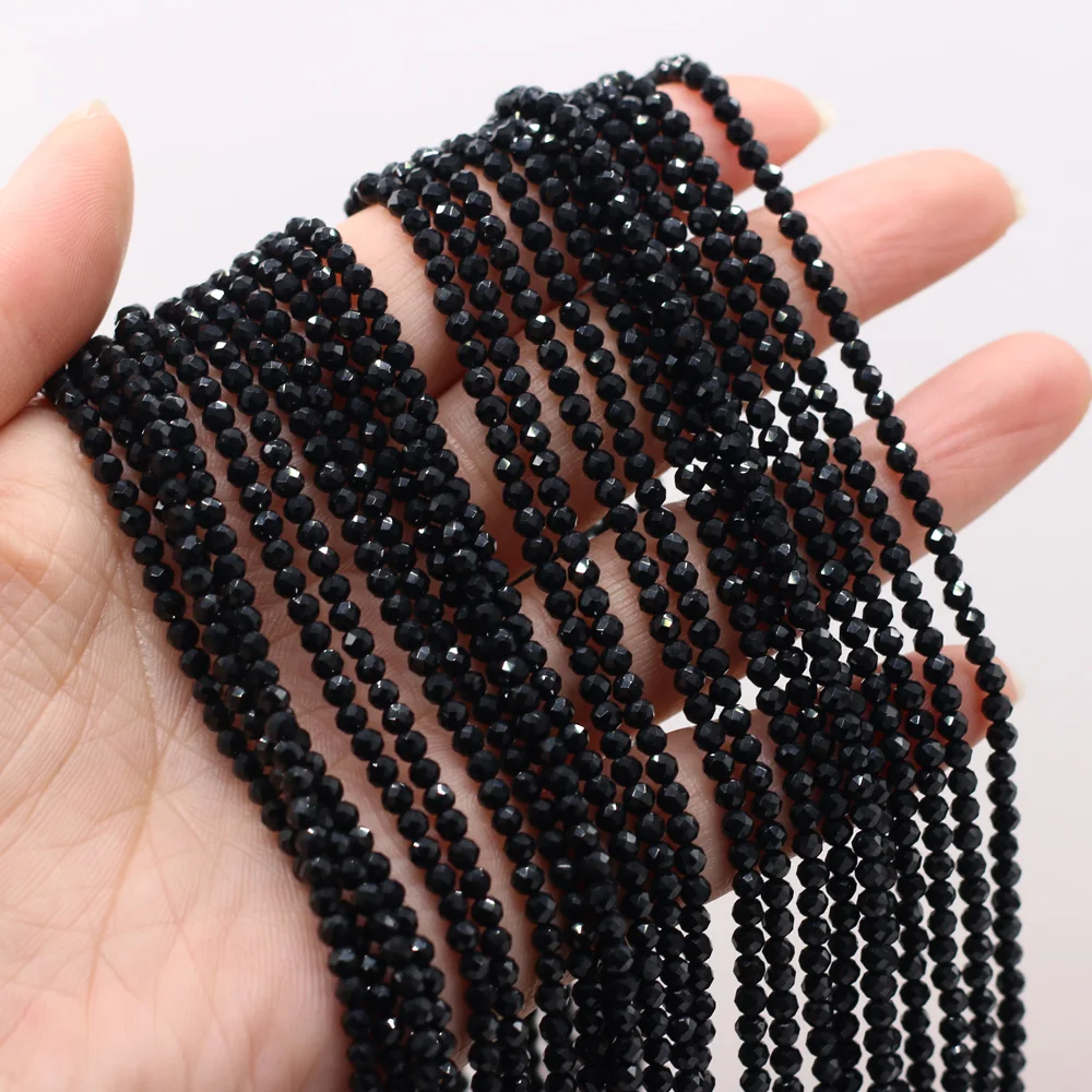 125 Pieces Spinel Beads Crystal Beads Loose DIY Jewelry Making Bracelet Necklace Accessories 3mm Length 38cm
