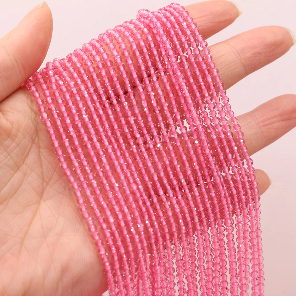 125 Pieces Spinel Beads Crystal Beads Loose DIY Jewelry Making Bracelet Necklace Accessories 3mm Length 38cm