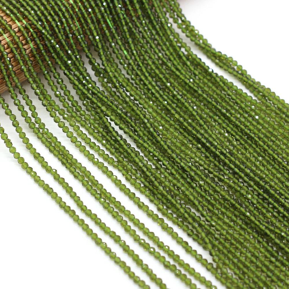 125 Pieces Spinel Beads Crystal Beads Loose DIY Jewelry Making Bracelet Necklace Accessories 3mm Length 38cm
