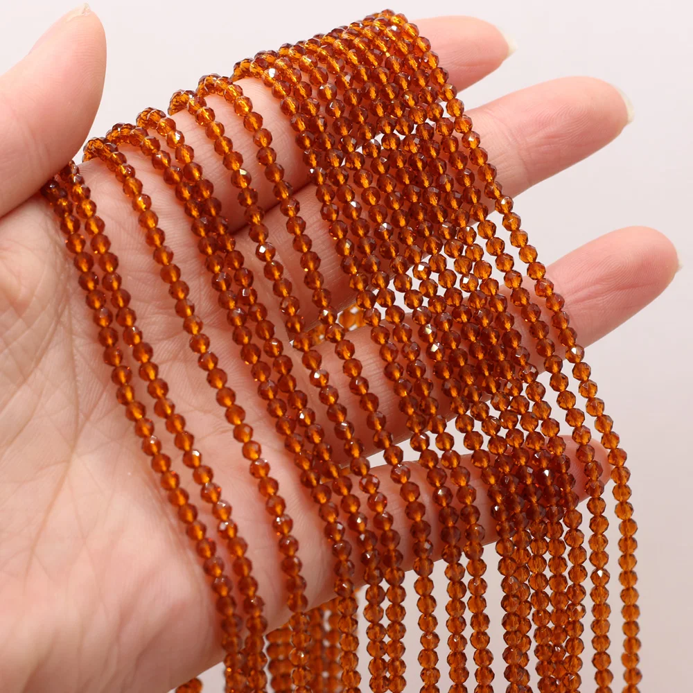 125 Pieces Spinel Beads Crystal Beads Loose DIY Jewelry Making Bracelet Necklace Accessories 3mm Length 38cm