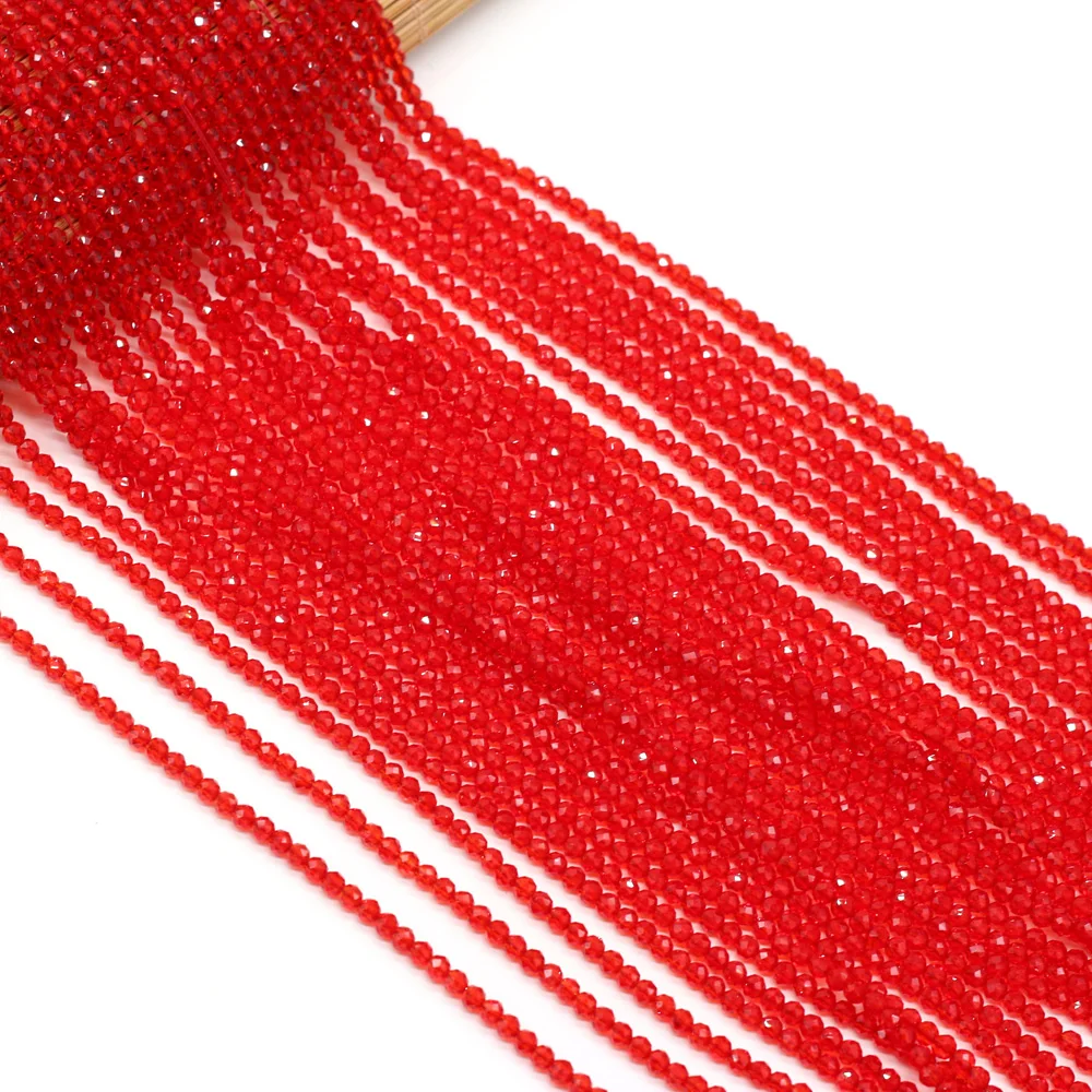 125 Pieces Spinel Beads Crystal Beads Loose DIY Jewelry Making Bracelet Necklace Accessories 3mm Length 38cm