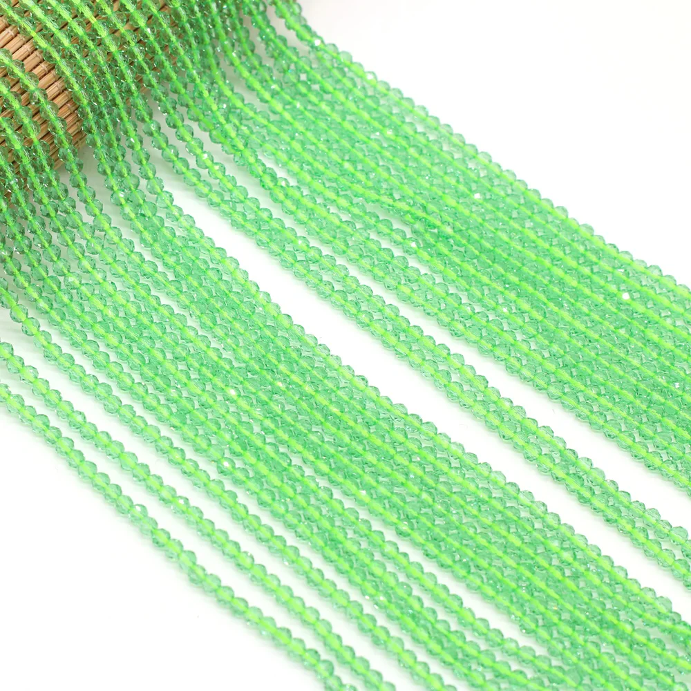 125 Pieces Spinel Beads Crystal Beads Loose DIY Jewelry Making Bracelet Necklace Accessories 3mm Length 38cm