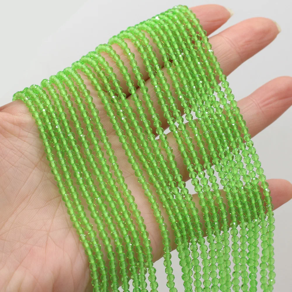 125 Pieces Spinel Beads Crystal Beads Loose DIY Jewelry Making Bracelet Necklace Accessories 3mm Length 38cm